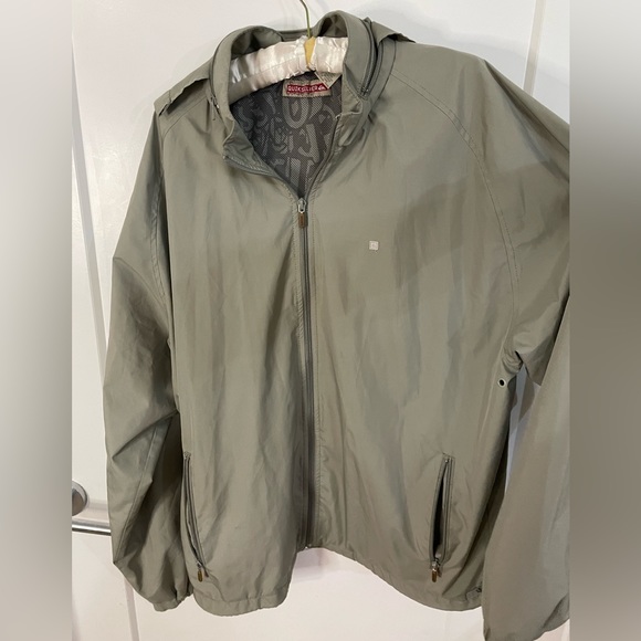 Quicksilver Y2K Beige Zip Up Windbreaker with Hidden Hood XL - Picture 2 of 5